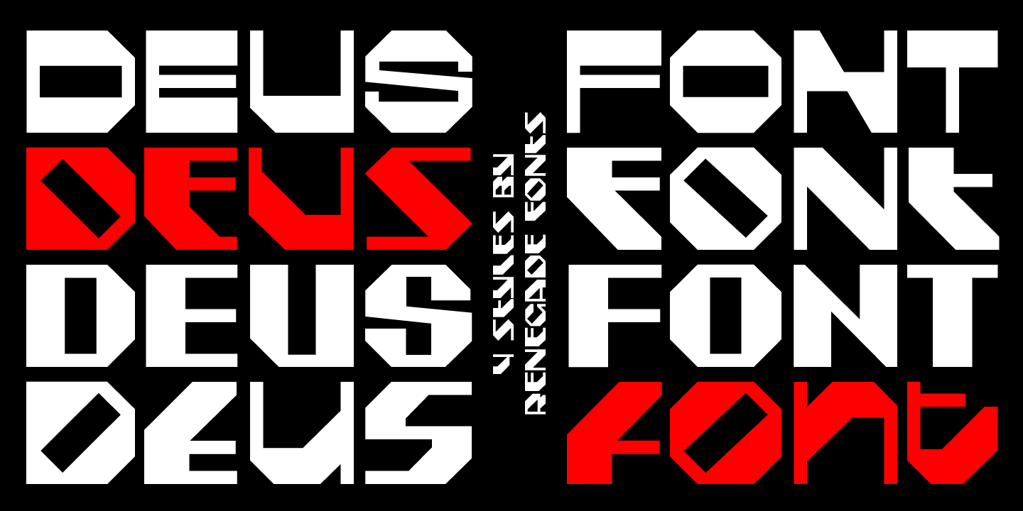 Пример шрифта Deus